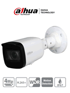 IPC-HFW1431T1-ZS-S4 :: C&aacute;mara IP Bala DAHUA 4 Megapixeles Lente Motorizado 2.8 a 12 mm WDR Real (120 dB) con LED&acute;s Infrarrojos para hasta 50 m. para Exterior IP67 Metal + Pl&aacute;stico