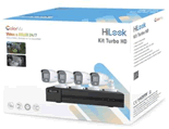 HL1080-CV/A ::  Kit HiLook by HIKVISION 1 DVR DVR-204G-K1S 4 CH 1080p LITE + 4 C&aacute;maras Bala THC-B120-PS 1080P 2.8 mm Policarbonato IP66 con LUZ BLANCA (ColorVu: Color 24/7) y MICROFONO Integrado + 4 Rollos de 18 mts. de Cable Siam&eacute;s + Fuente de Poder para las 4 C&aacute;maras