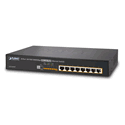 GSD808HP :: Switch PoE PLANET 8 Puertos Gigabit Ethernet 10/100/1000 con PoE 802.3at hasta 30 Watts por Puerto Potencia 130 Watts